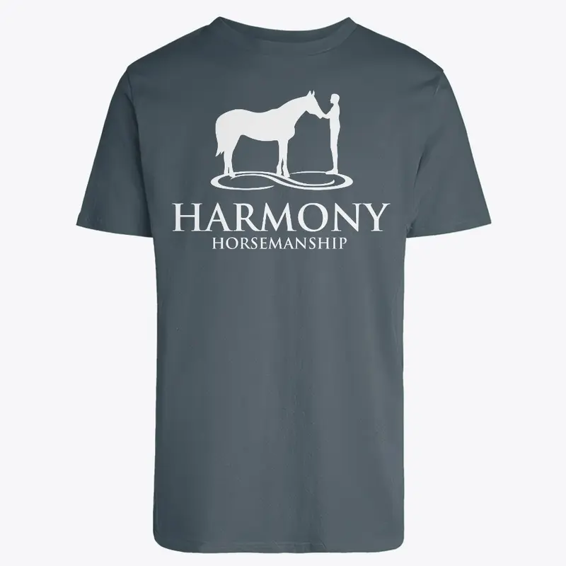 Harmony Horsemanship with slogan on back